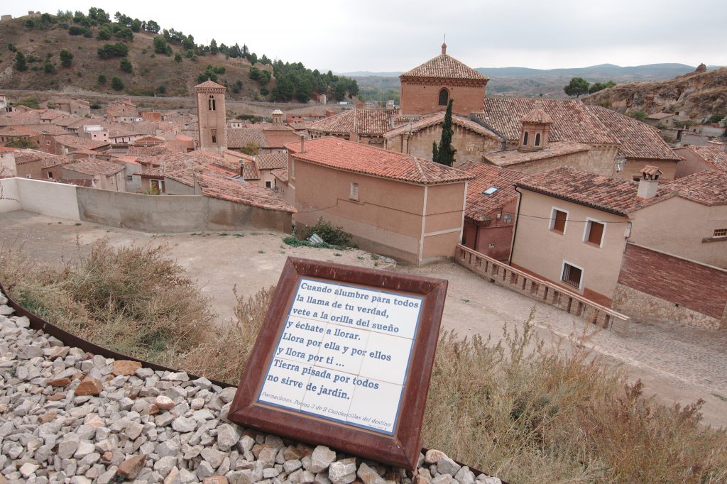 Poemas en el mirador del Arrabal, Daroca, Zaragoza
